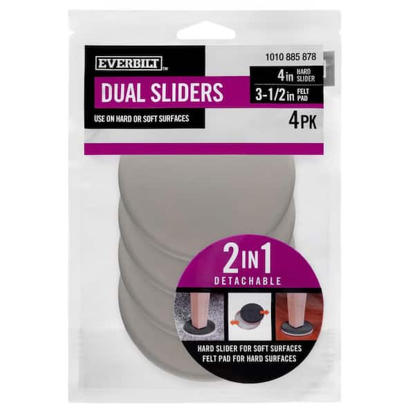 4 in. (3.5 in. Inside) 2-in-1 Furniture Mover (4-Pack)