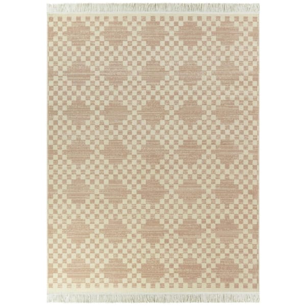 BALTA Cyril Pink 5 ft. 3 in. x 7 ft. Geometric Area Rug