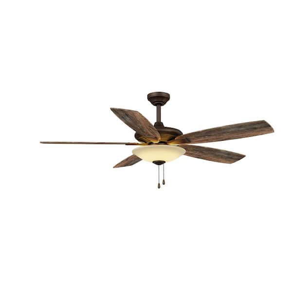 Hampton Bay Menage 52 in. Integrated LED Indoor Low Profile Oil  