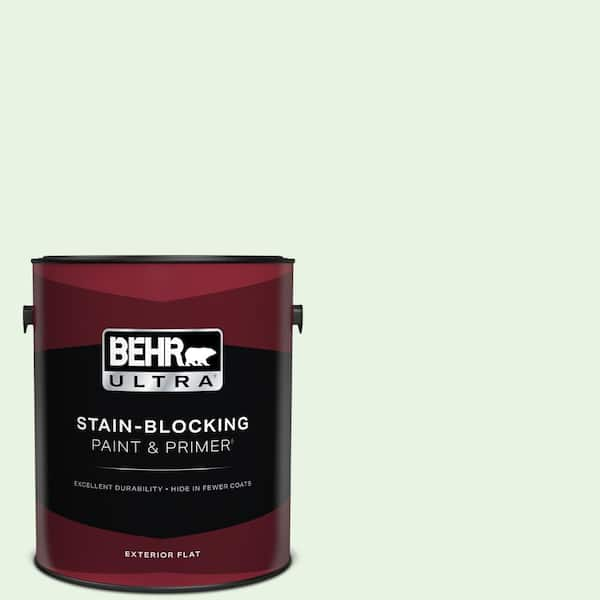 BEHR ULTRA 1 gal. #450C-1 Dinner Mint Flat Exterior Paint & Primer