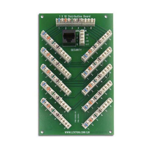 Leviton Structured Media 1x10 6-Line Bridged Telephone Expansion Board