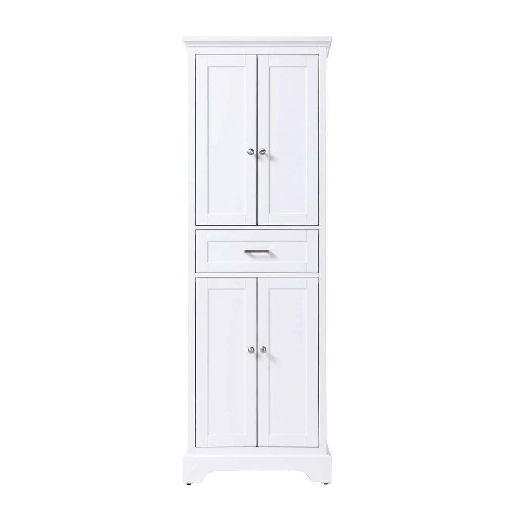 24 in. W x 20 in. D x 72 in. H White Freestanding Linen Cabinet price history on PriceWatchPro