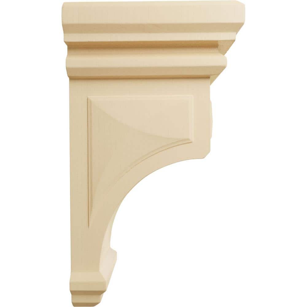 Medium Maple Woodruff Hand-Carved Wood Corbel, 10" Height