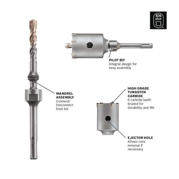 1-1/2 in. SDS-Plus Extension for SPEEDCORE Thin-Wall Core Bit