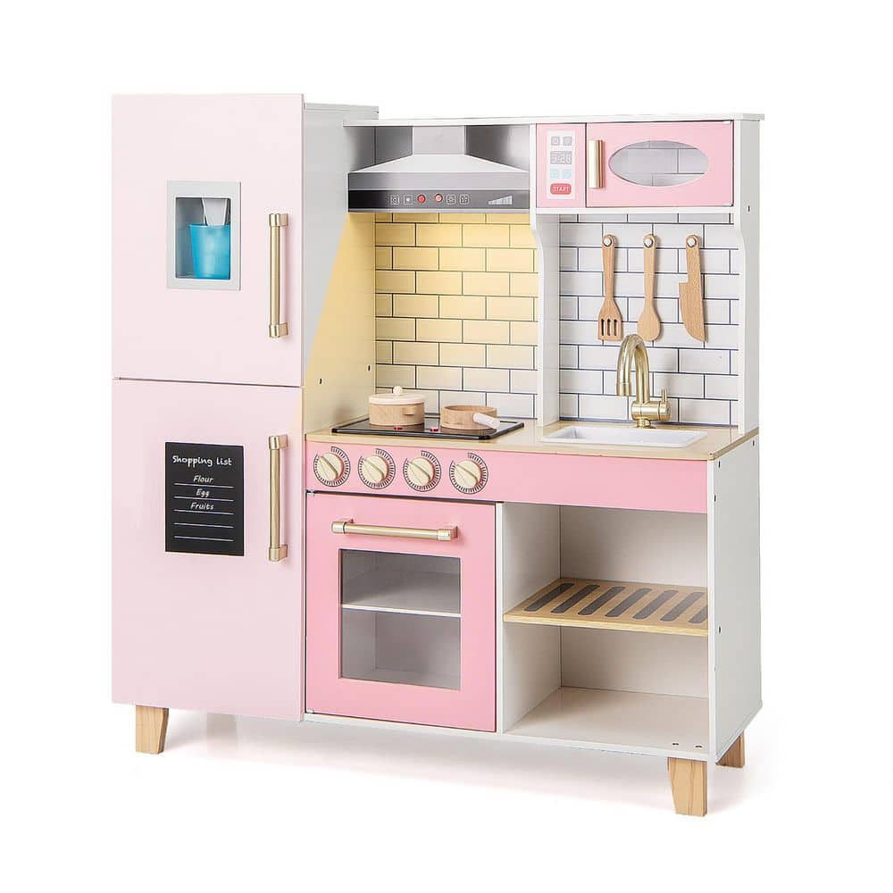Gymax Kitchen Playset for Kids W/ Realistic Lights and Sounds