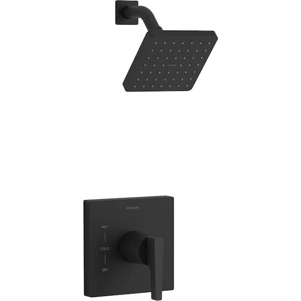 KOHLER Honesty 1-Handle Shower Trim Kit in Matte Black (Valve Not Included)