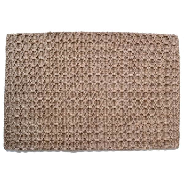 6 ft. x 9 ft. Natural Jute Geometric Hand Woven Area Rug