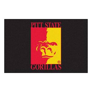 NCAA Pittsburg State University Black 1 ft. 7 in. x 2 ft. 6 in. Accent Rug