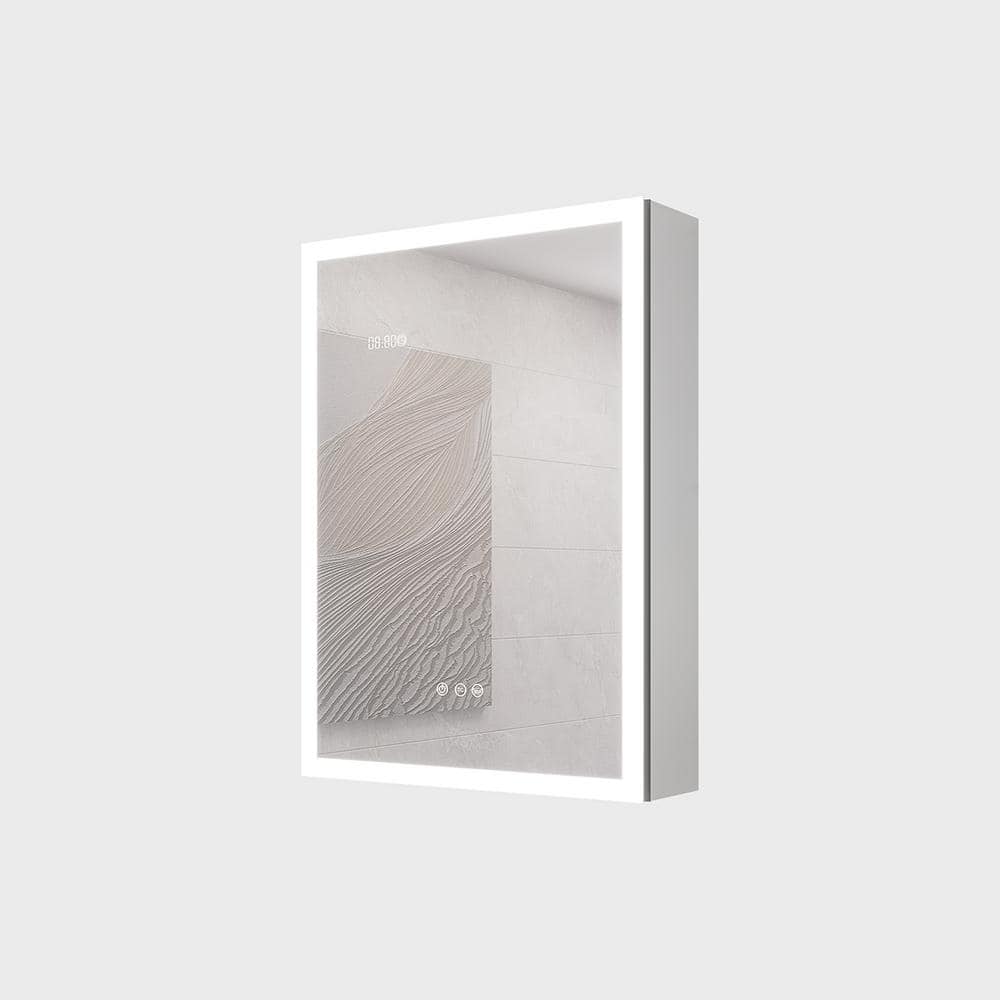 28 in. W x 20 in. H Rectangular Bathroom Medicine Cabinet with Mirror, Ligh