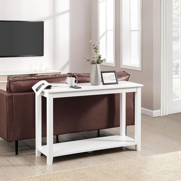 CASAINC End table with storage 20-in W x 18-in H White Wood Modern End Table  Assembly Required in the End Tables department at