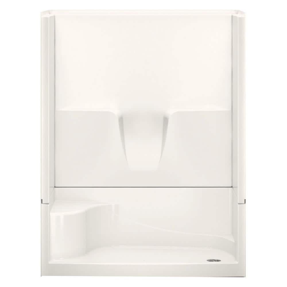 Remodeline 60 in. x 34 in. x 76 in. 4-Piece Shower Stall with Seat and Righ