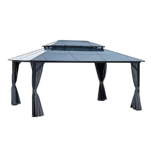 Barton 10 ft. x 14 ft. Outdoor Backyard Hardtop Galvanized Steel Roof ...