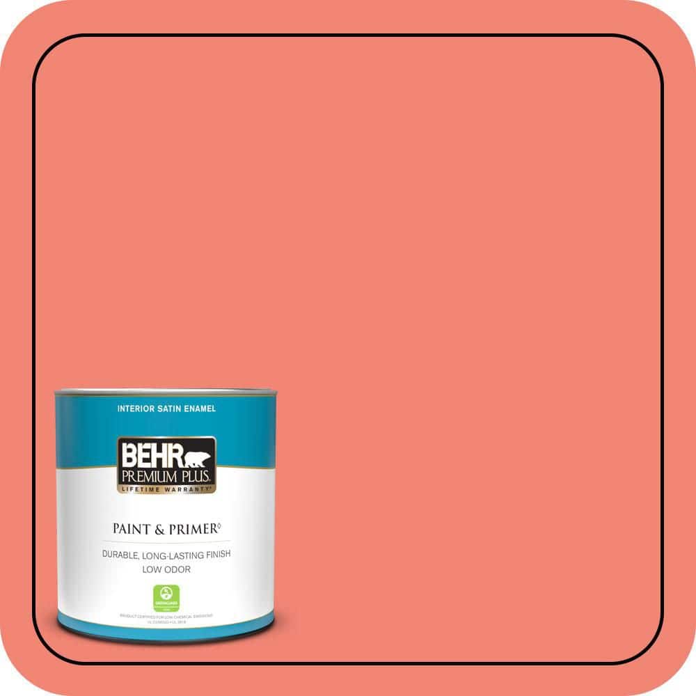 1 qt. #T16-07 Coralette Satin Enamel Low Odor Interior Paint & Primer product image for price tracking