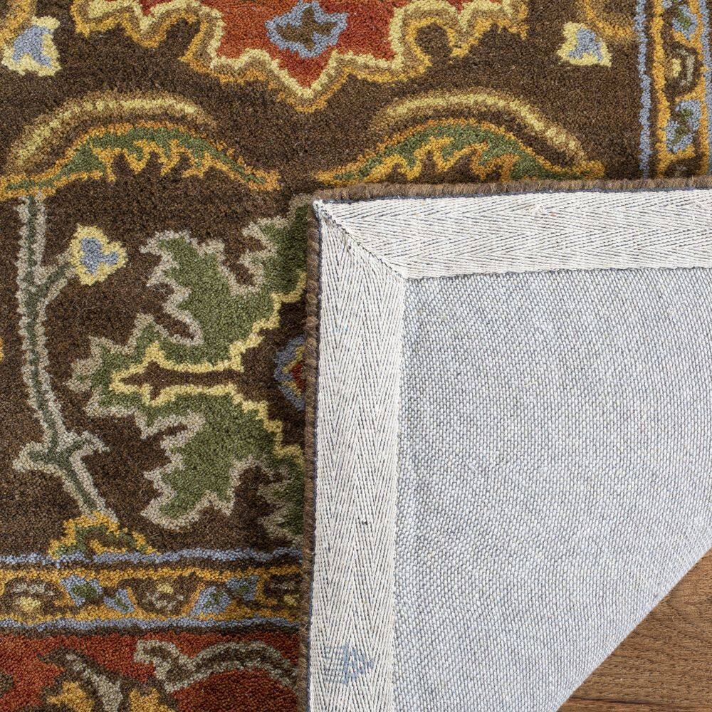 Chocolate and Tangerine Hand-Tufted Wool Area Rug, 3' x 5'