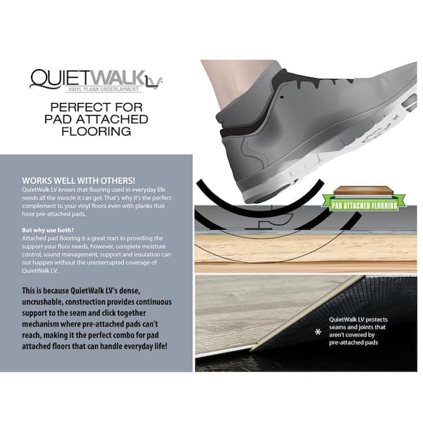 QuietWalk Luxury Vinyl Underlayment 100-sq ft Premium 1.4-mm Flooring  Underlayment at