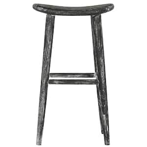 Colton 30.7 in. Black and White Bar Stool