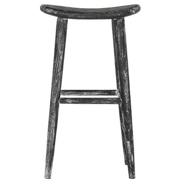SAFAVIEH Colton 30.7 in. Black and White Bar Stool