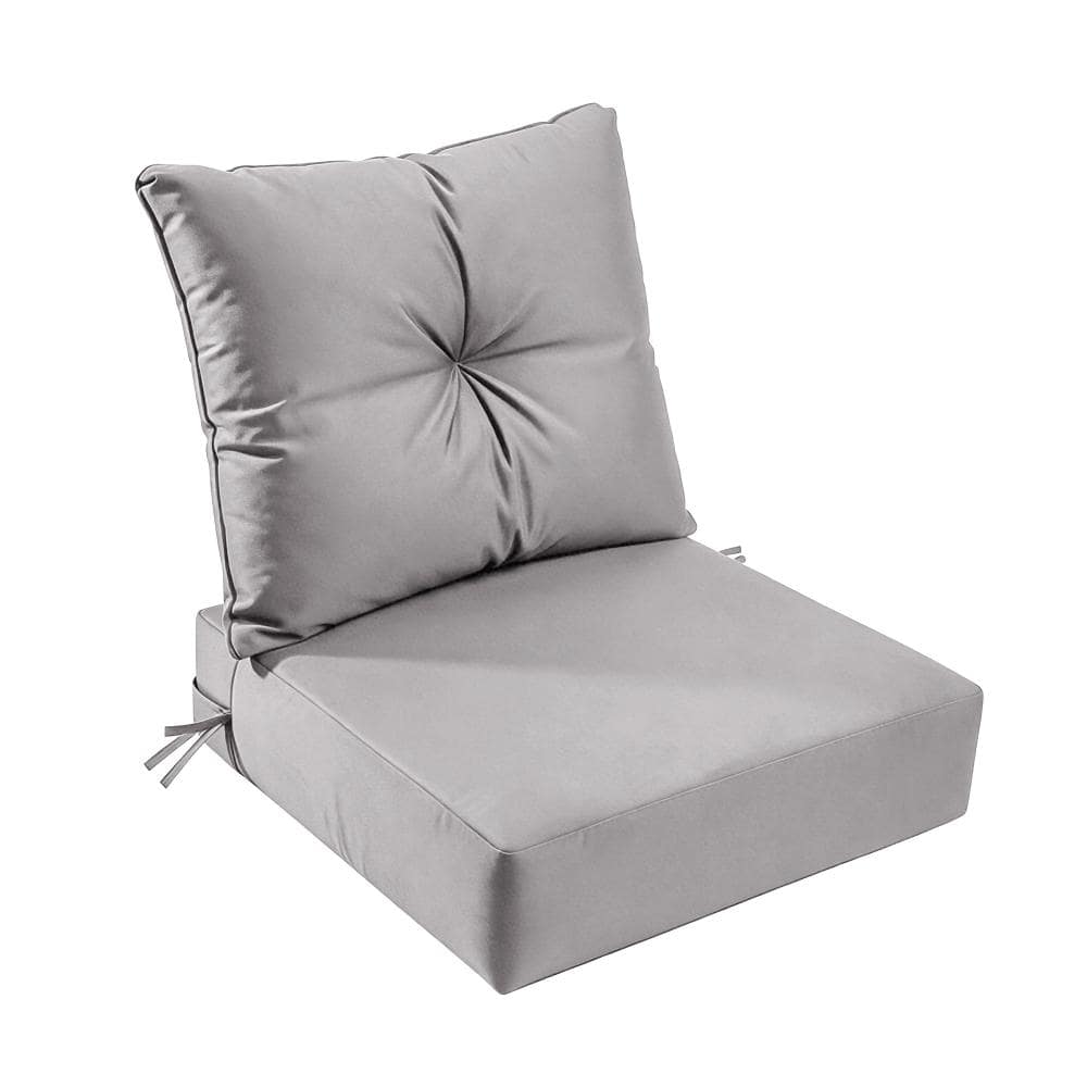 "Outdoor Seat Cushion 24""Wx24""Dx5""T Waterproof&Fade Resistant Patio Furniture Cushions with Removable Zipper Cover,Grey" price history on PriceWatchPro