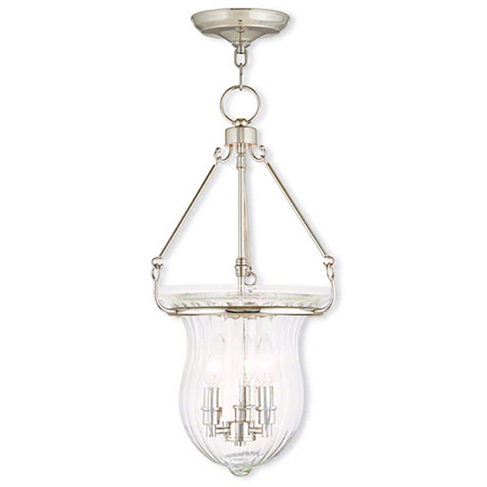 Andover 3 Light Polished Nickel Pendant