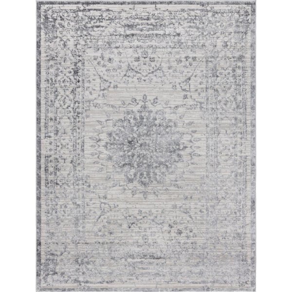 Unique Loom Aberdeen Derbyshire Gray 9 ft. x 12 ft. Area Rug
