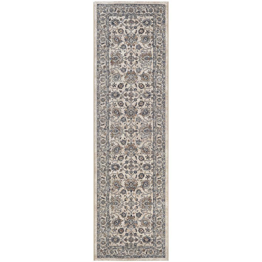 Couristan Monarch Kerman Vase Antique Cream-Slate 2 ft. x 8 ft. Runner ...