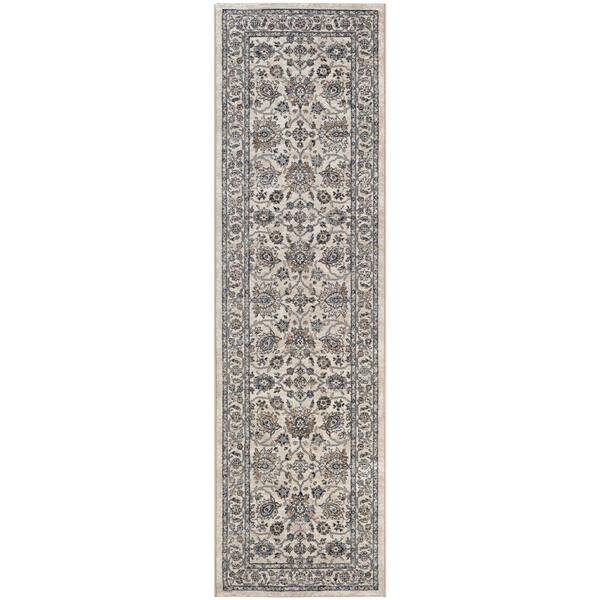 Couristan Monarch Kerman Vase Antique Cream-Slate 2 ft. x 8 ft. Runner ...