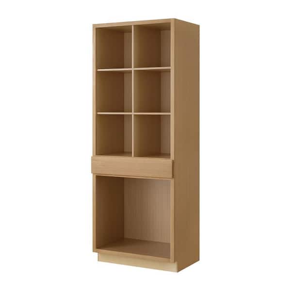 Avondale 36 in. W x 24 in. D x 96 in. H Ready to Assemble Plywood Shaker Pantry Kitchen Cabinet in White Oak