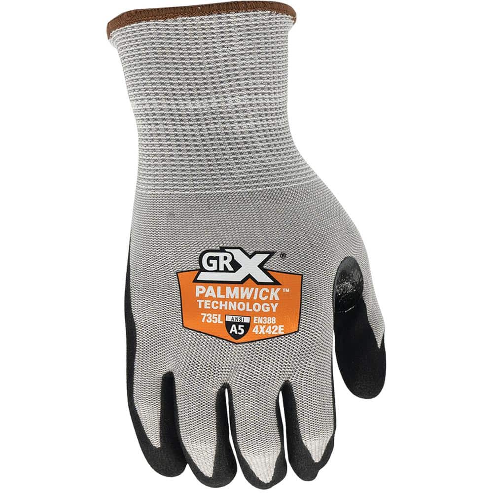 GRX Extra Large Cut Resistant Gray Breathable Nitrile Work Gloves  GRXCUT735XL - The Home Depot