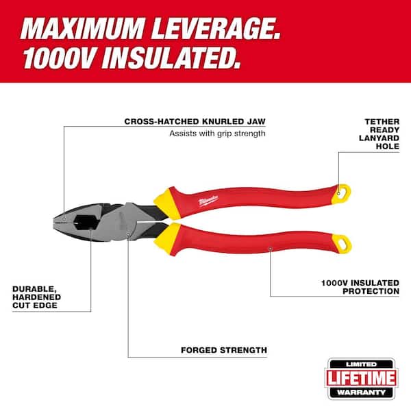 Milwaukee 1000V Insulated Hand Tool Set with Compact Autolock 25 ft. Tape Measure and FASTBACK 6-in-1 Folding Knife (7-Piece)