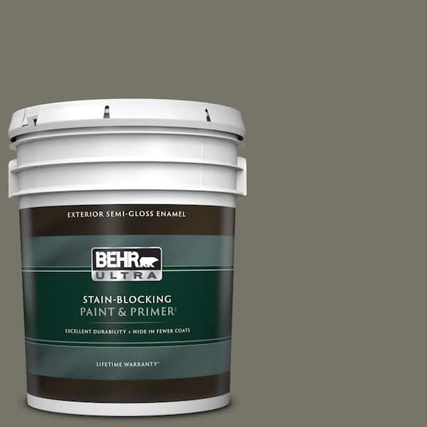 BEHR ULTRA 5 gal. #BXC-44 Pepper Mill Semi-Gloss Enamel Exterior Paint & Primer