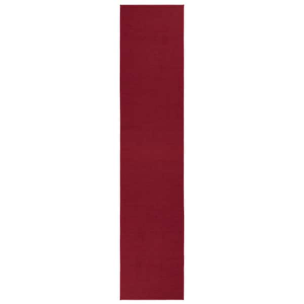 Sweet Home Stores Sweet Home Collection Non-Slip Rubberback Modern Solid Design 3x12 Indoor Runner Rug, 2 ft. 7 in. x 12 ft., Red