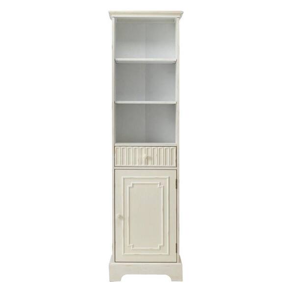 Home Decorators Collection Manor 19 in. W Linen Storage Cabinet in Distressed White