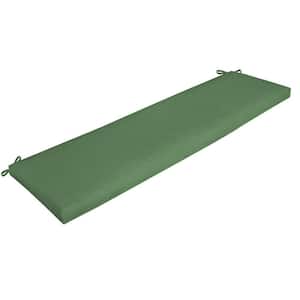 46 in. x 17 in. Moss Green Leala Rectangle Outdoor Bench Cushion