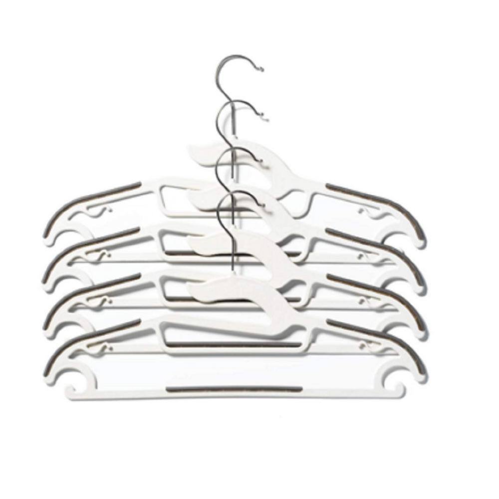 Avon Set of 4 White Plastic Hangers With NonSlip Shoulders 16