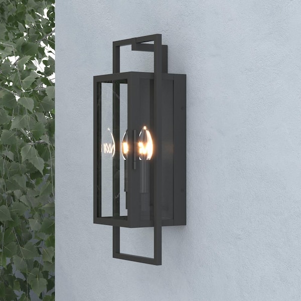 Maxax Decorators 21.46 in. Sand Black Dusk to Dawn 2-Light
