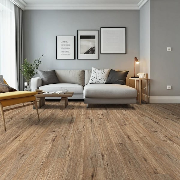 Edwards Oak 6 MIL x 6 in. W x 36 in. L Click Lock Waterproof Luxury Vinyl Plank Flooring (23.95 sqft/case)
