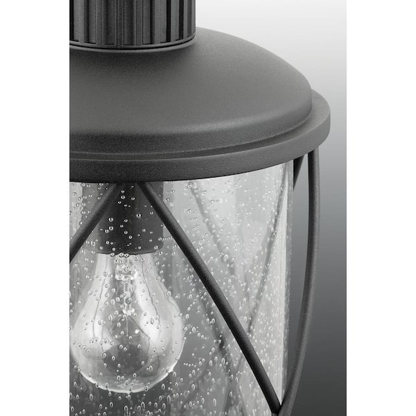 Progress Lighting Globe Lanterns Collection 1-Light Matte Black Clear Glass  Farmhouse Outdoor Post Lantern Light P540007-031 - The Home Depot