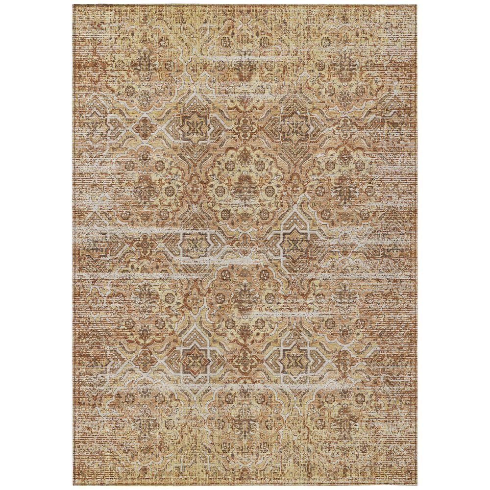 Chantille Machine Washable Indoor/Outdoor Abstract ACN2706 Copper 3 ft. x 5 ft. Area Rug price history on PriceWatchPro