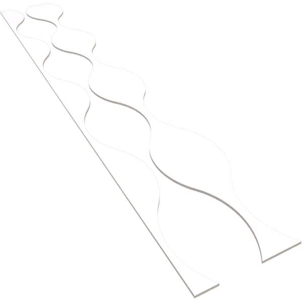Ekena Millwork Ozark 94 in. H x 0.375 in. W Slatwall Panels in PVC 9-Pack