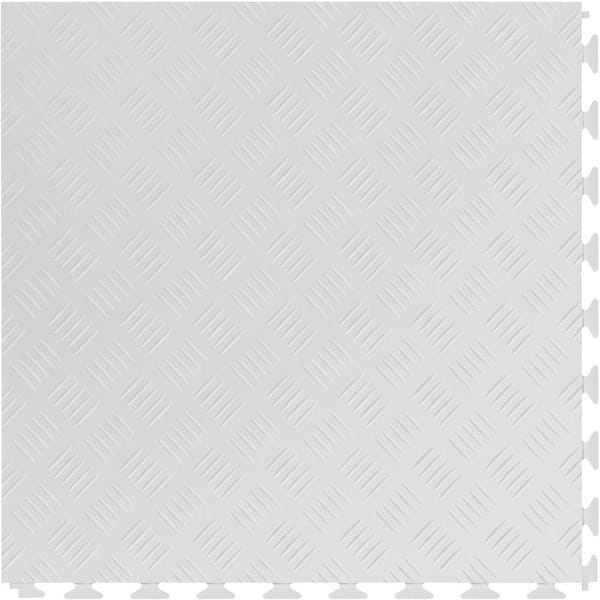 IncStores Nitro Diamond Fle x PVC Garage Floor Tiles, Arctic White, 20.5 in. x 20.5 in., 177 in. Thick, 8-Pack, 23.35 sq. ft.