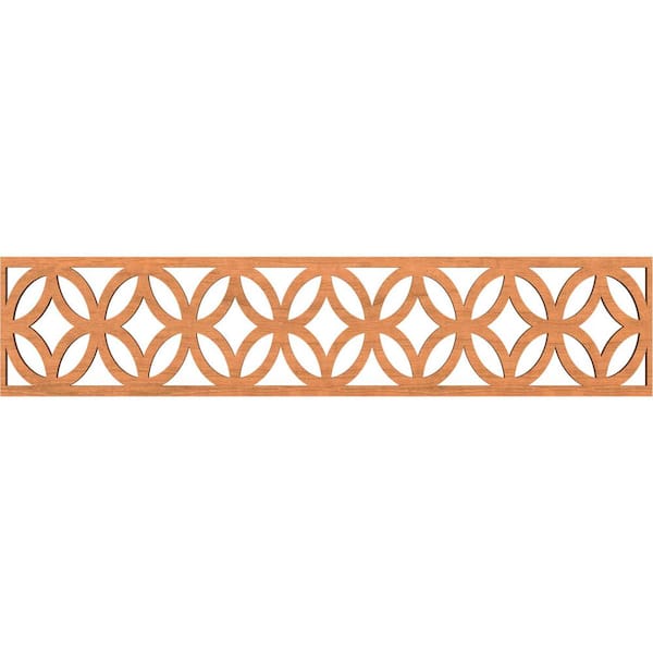 Ekena Millwork Crosby Fretwork 0.375 in. D x 46.75 in. W x 10 in. L Cherry Wood Panel Moulding