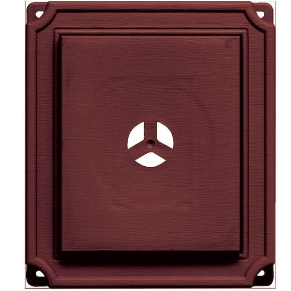 Builders Edge 7 in. x 8 in. #078 Wineberry Scalloped Universal Mounting Block