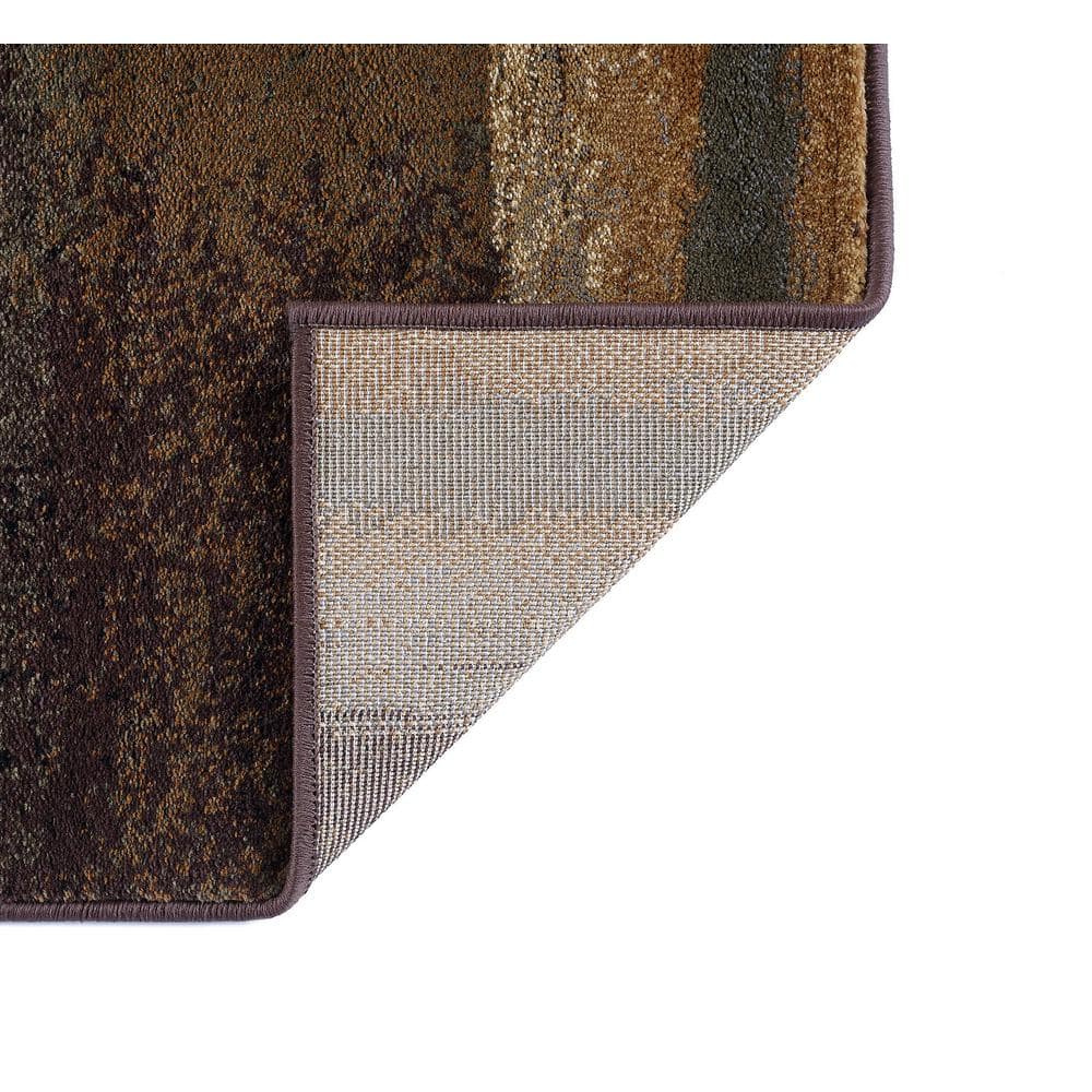 Abstract Multicolor Brushstroke Rectangular Area Rug 3' x 2'