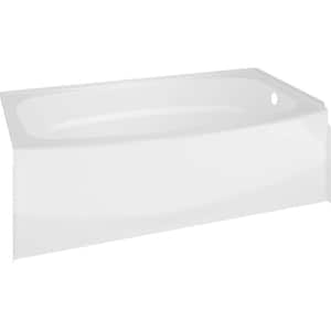Classic 400 Curve 60 in. x 29.9 in. Soaking Bathtub with Right Drain in High Gloss White