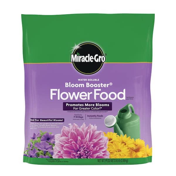 Water Soluble Bloom Booster Flower Food 5.5 lbs. for Annual, Perennial, Container and In-Ground Flowers, Dry Fertilizer