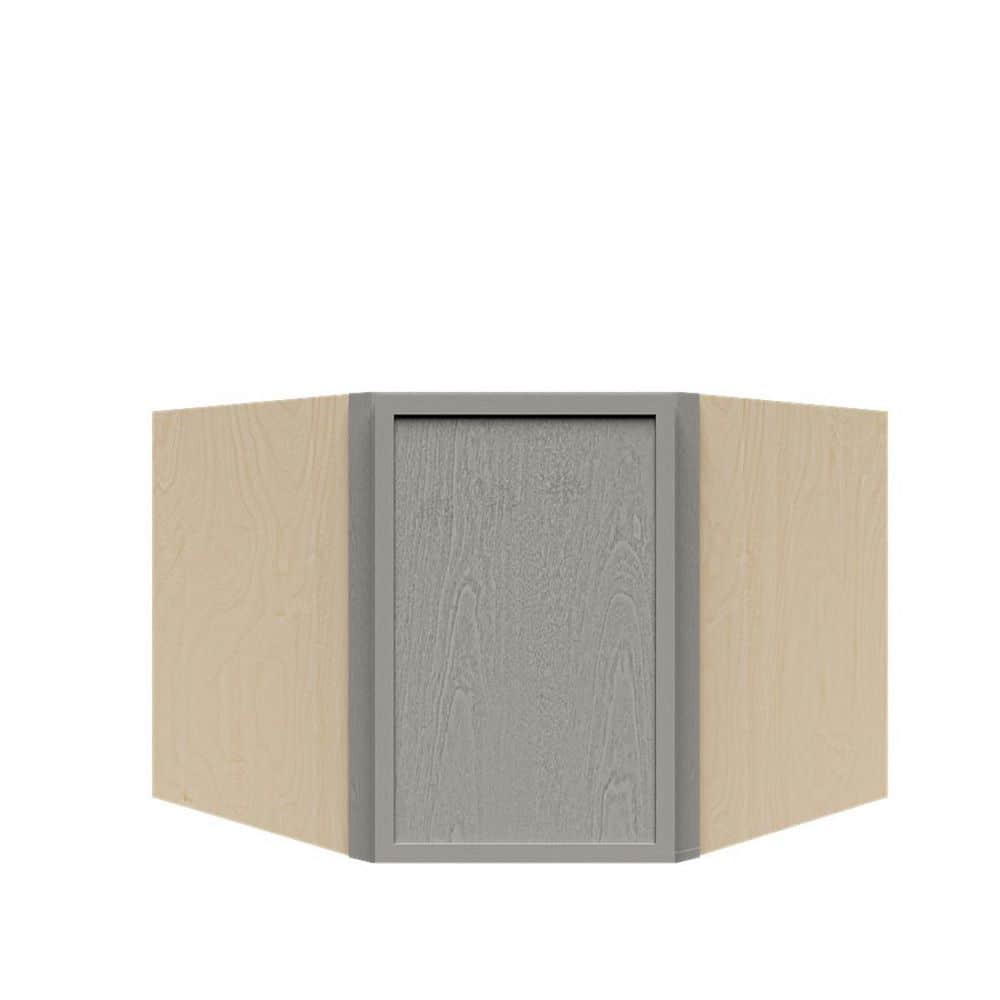 Slim Shaker Assembled 24 in. W x 18 in. H x 12 in. D Wall Diagonal Corner Kitchen Cabinet in Gray price history on PriceWatchPro