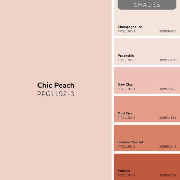 Glidden Diamond 1 gal. PPG1192-3 Chic Peach Flat Interior Paint