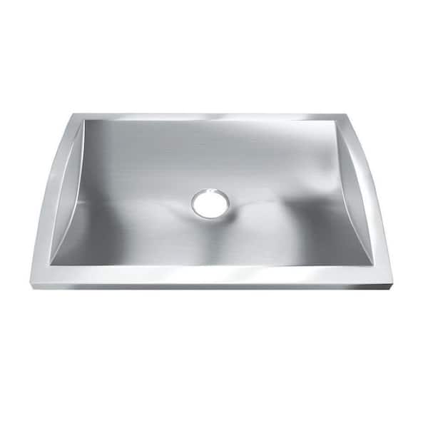 Unbranded Hardy 3 in. Drop-In Bathroom Sink in Stainless Steel