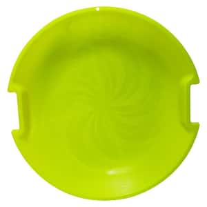 ESP Series 26 in. Day Glow Super Saucer V Disc Sled with Molded Handles and Textured Interior in Neon Lime