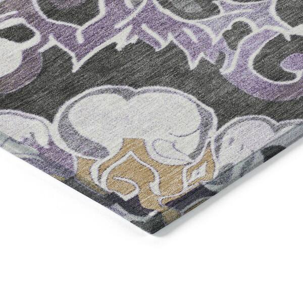 Chantille Machine Washable Indoor/Outdoor Abstract ACN1947 Purple 5 ft. x 7 ft. 6 in. Area Rug